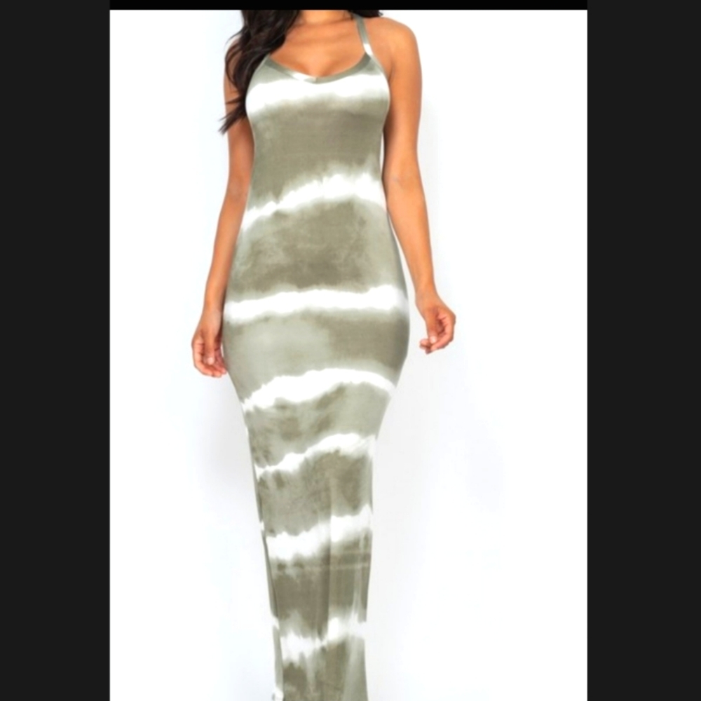 Razor Back Tye Dye Maxi Dress - Picture 1 of 1